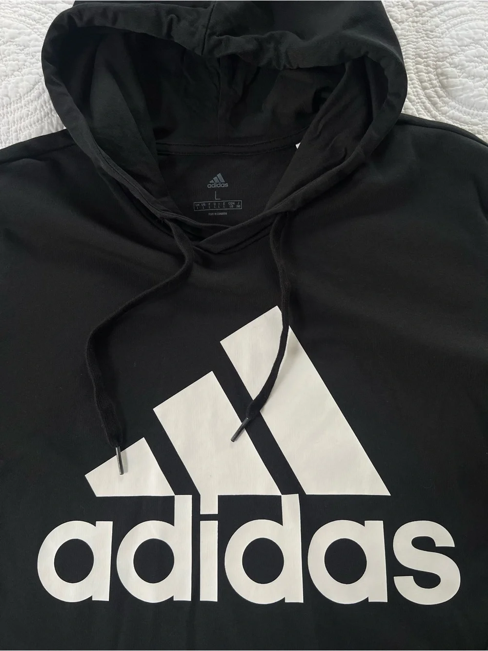 NWOT ADIDAS long sleeve lightweight t-shirt hoodie L